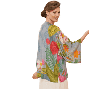 Powder Tropical Flora And Fauna Kimono Jacket